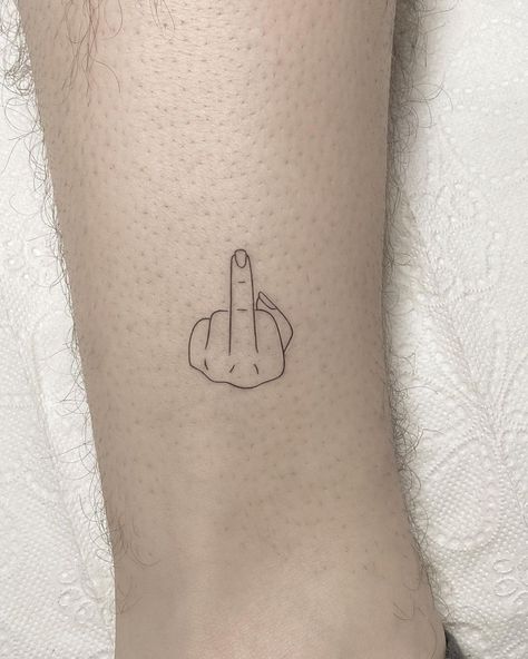 Middle Finger Tattoo For Women, Flipping Off Tattoo, Middle Finger Tattoo, Fist Tattoo, Gap Filler Tattoo, Filler Tattoos, Middle Finger Tattoos, Father Daughter Tattoos, Tattoo Time