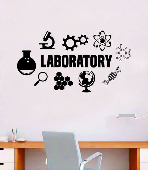 Laboratory Science Quote Decal Sticker Wall Vinyl Art Home Room Decor Teacher School Classroom Work Job Smar… | Science lab decorations, Vinyl wall art, Vinyl wall Science Lab Decorations, Flamingo Logo, Custom Word Art, Lab Logo, Wall Signage, Science Quotes, Wallpaper For Wall, School Murals, Home Room Decor