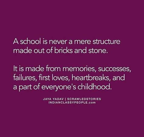 First crush, First love, First kiss, First fight, First breakup, First date, Friends, Break, Cycling, Monitor, Stalking, Teachers , and many more.! ❣️ First Breakup, School Days Quotes, School Life Memories, School Life Quotes, Farewell Quotes, School Diary, Psychological Facts, About School, School Jokes