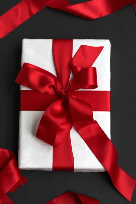 red ribbon gift wrap | by savor home Red White Christmas, Wrapping Ideas, Noel Christmas, Christmas Gift Wrapping, Christmas Wrapping, Red Ribbon, San Valentino, Christmas Colors, White Christmas