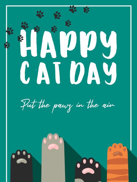 Happy National Cat Day, National Holiday Calendar, Calendar Art, National Cat Day, Cats Pictures, Birthday Reminder, International Cat Day, National Holiday, Birthday Calendar