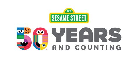 Celebrate the 50th Anniversary of 'Sesame Street' With Us! | WTTW Chicago Sesame Street Printables, Anniversary Logos, Learning Games For Preschoolers, Elmo And Cookie Monster, Sesame Street Muppets, Abby Cadabby, Kid Friendly Activities, Anniversary Logo, Free Preschool