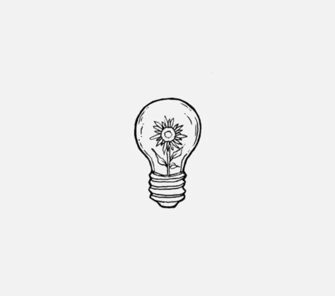 Lightbulb Tattoo Simple, Fine Line Light Bulb Tattoo, Vintage Lightbulb Tattoo, Mini Light Bulb Tattoo, All Lights Turned Off Tattoo, Sunflower In Light Bulb Tattoo, Simple Light Bulb Tattoo, Light Bulb With Flowers Tattoo, Lightbulb Icon Aesthetic