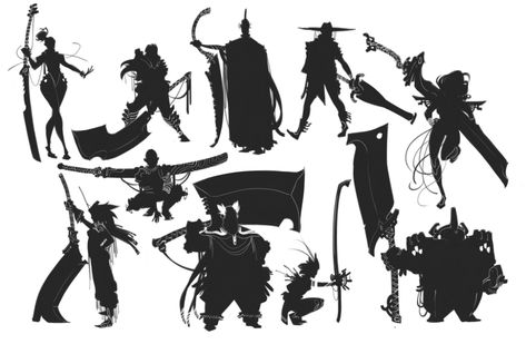 Monster Silhouette Concept, Silhouette Concept Art, Fantasy Silhouette, Character Silhouette, Silhouette Sketch, Concept Art Character, Concept Art Drawing, Creature Concept, Creature Design