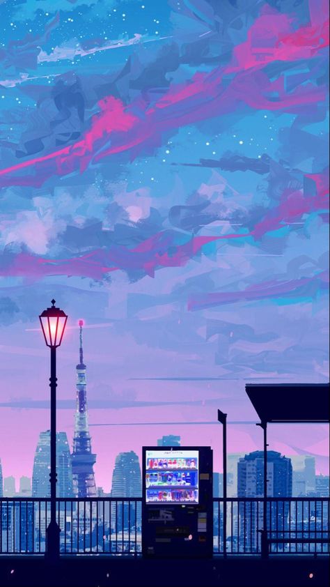 Wallpaper Aesthetic, Aesthetic Anime, Wallpapers, Iphone, Purple, Anime, Blue, Art