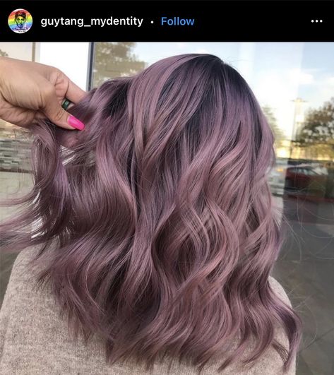 Brown And Pink Hair, Fairytale Hair, Dark Pink Hair, Lavender Hair Colors, Bob Hair Color, Brown Hair Inspo, Hair Fixing, Gorgeous Hair Color, Lavender Hair