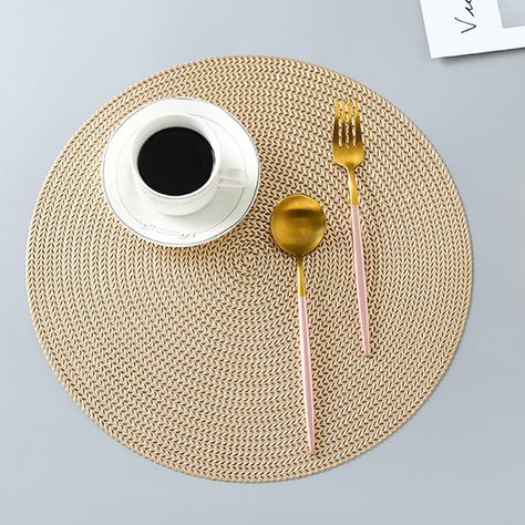 Restaurant Steak, Tea Places, Striped Chair, Steak Plates, Coffee Table Mat, Plastic Tables, Cup Coaster, Wedding Table Decorations, Kitchen Decoration