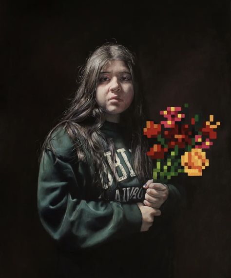 Life Size Painting, Ap Art Photography, Ap Art Portfolio, Flowers Acrylic Painting, Ap Drawing, Self Portrait Art, Flowers Acrylic, Ap Studio Art, Cherry Recipes