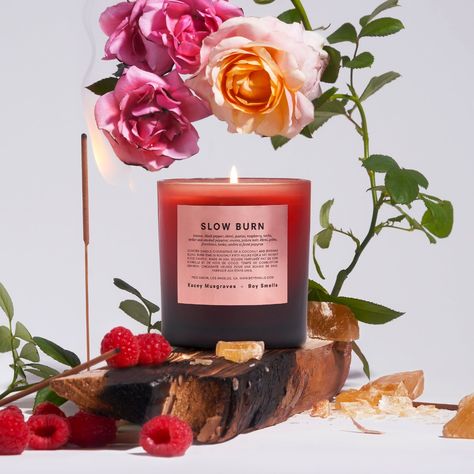 Slow Burn Candle - Boy Smells | Sephora Boy Smells, Modern Boho Decor, Angel Candle Holder, Kacey Musgraves, Candle Branding, Slow Burn, Candle Companies, Gift For Music Lover, Fragrance Collection