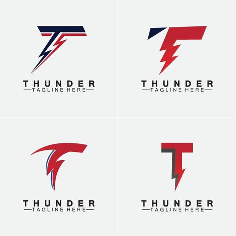 Letter T Thunder electric lightning logo vector illustration design Lightning Symbol, Lightning Logo Design, Lightning Typography, Thunder Logo Design, Thunder Design, Lightning Bolt Logo, Lightning Logo, Flash Logo, Arrow Logo