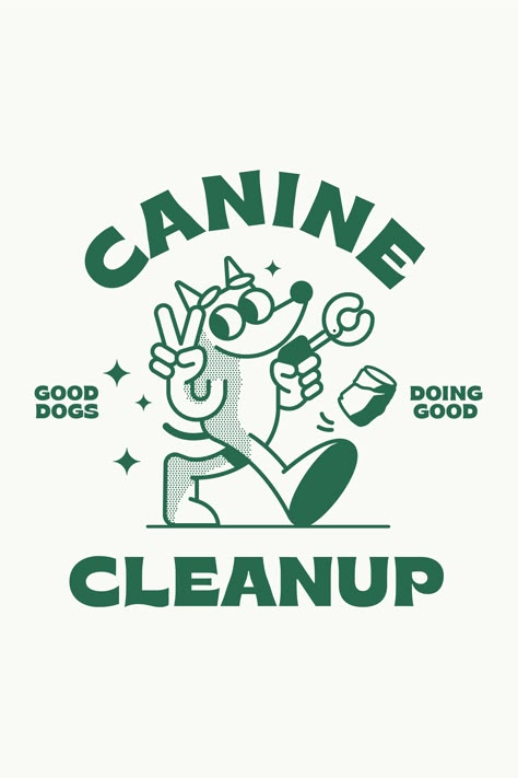 Trash Pick Up, Dog Walking Branding, Dog Cafe Logo, Dog Trainer Logo, Dog Walking Flyer, Dog Walking Logo, Dog Graphic Design, African Dog, Dog Logos