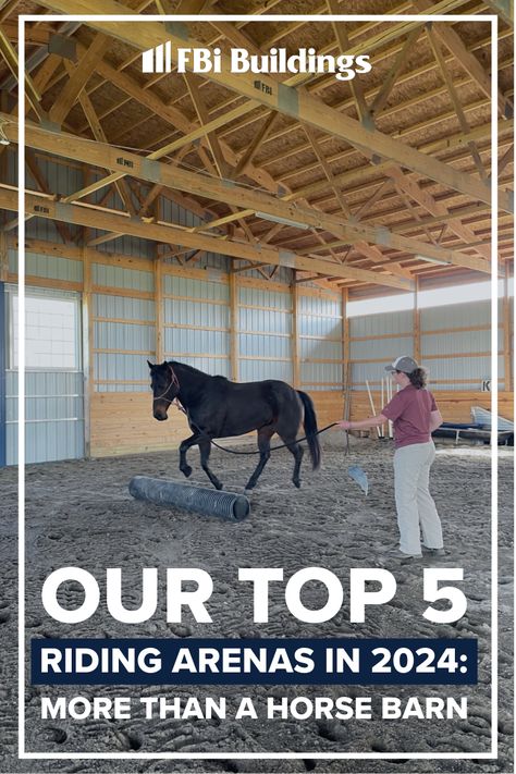 To make the planning process a bit easier for you, we’ve rounded up our top five indoor riding arenas that are perfect for those who have horses for a hobby or for business. Post Frame Construction, Riding Arena, Horse Arena, Horse Barn Plans, Riding Arenas, Barn Plans, Plan Book, Horse Owner, Horse Barns