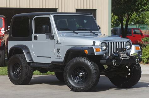 2003 Jeep Wrangler $0 http://www.selectjeeps.com/inventory/view/10099746 Silver Jeep Wrangler, Silver Jeep, 2003 Jeep Wrangler, League City Texas, Tj Wrangler, Men Cave, Jeep Yj, Jeep Rubicon, Jeep Tj