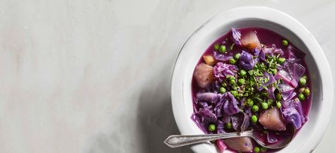 Purple Cabbage Soup, Healthy Vegan Diet, Recipe App, Soup Ingredients, Forks Over Knives, Freeze Greens, Vegan Thanksgiving Recipes, Savory Herb, Vegan Menu