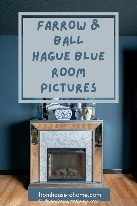 Farrow & Ball Hague Blue room pictures Hauge Blue Living Rooms, Hague Blue Furniture, Farrow And Ball Furniture, Farrow And Ball Blues, Blue Paint Interior, Farrow And Ball Hague Blue Colour Scheme, Hague Blue Bedroom, Hague Blue Dining Room Farrow Ball, Hauge Blue