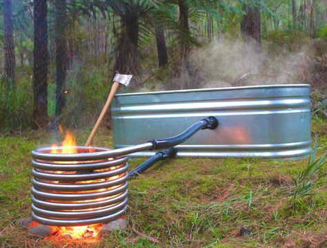 Stock Tank Hot Tub, Wood Fired Hot Tub, Diy Hot Tub, Outdoor Tub, Stock Tank Pool, Tub Ideas, Outdoor Bath, Stock Tank, Outdoor Bathrooms