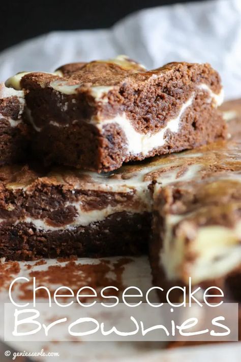 Cheesecake-Brownies | extrem. lecker. | geniesserle Rum Brownies, Lemon Cheesecake Bars, Tea Time Food, Healthy Food Guide, Brownie Cupcakes, Diet Planner, Brownies Recipe Easy, Cheesecake Brownies, Crinkle Cookies