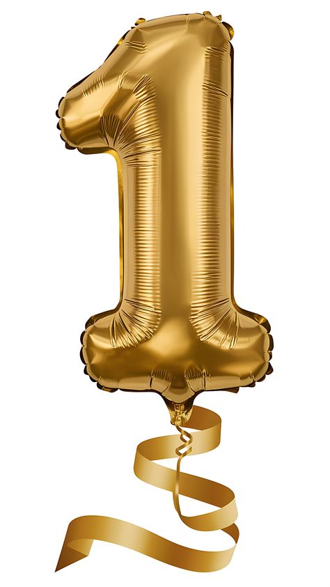 Free Gold Number 1 Balloon Number 1 Balloon, Cake Vector, 1 Balloon, Kids Cartoon Characters, Balloon Shapes, Gold Number, The Number 1, Welcome To Our Wedding, Number Balloons