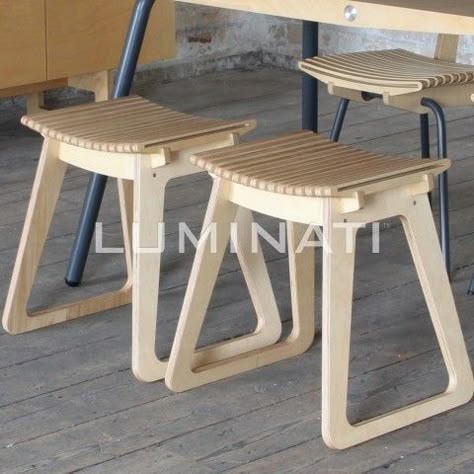 Wooden kitchen stools Cnc Furniture Plans, Plywood Chair, Cnc Furniture, Flat Pack Furniture, Folding Furniture, Plywood Furniture, Stool Design, Chaise Design, Diy Chair