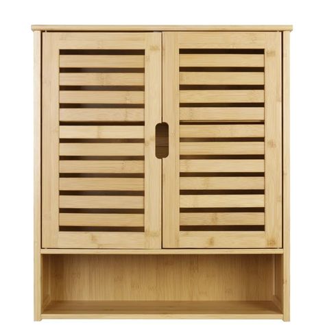 Wall Cabinet Storage, Bahama House, Wall Mount Cabinet, Bamboo Cabinet, Cabinet For Bathroom, Bamboo Cabinets, Bathroom Wall Cabinet, Bamboo Texture, Kitchen Wall Cabinets