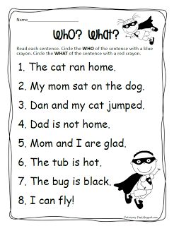 Peterson's Pad: What is a Sentence freebie Subject Predicate Worksheet 2nd Grade, Teaching Subject And Predicate, Subject And Predicate Worksheets Grade 2, Subject In A Sentence, Subject And Predicate Worksheet, What Is A Sentence, Subject Predicate, Sentence Worksheet, 2nd Grade Grammar