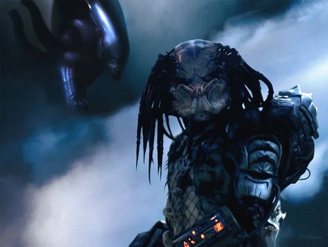 Predators Film, Predator Artwork, Predator Alien Art, Predator Movie, Arte Alien, Alien Vs Predator, Alien Vs, Alien Art, Artwork Images