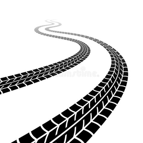 Winding trace of the tyres. Illustration for the web , #spon, #trace, #Winding, #tyres, #web, #Illustration #ad Tyre Tracks, Tire Marks, Web Illustration, Mark Tattoo, Tire Tracks, Kids Room Wall Decals, Stock Photography, Wall Decals, Transportation