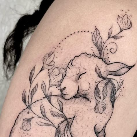 Lamb Chop Tattoo, Year Of The Sheep Tattoo, Black Lamb Tattoo, Sheep Outline Tattoo, Sacrificial Lamb Tattoo, Sheep Skull Tattoo, Lamb Tattoo For Women, Cute Sheep Tattoo, Lamb Tattoo Christian