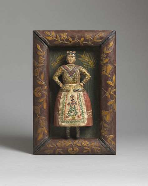 Folk Art Sculpture of a Dancing Lady, Hand Carved Wood with Original Painted Decoration, European Naive School, c.1930, 15 ¼” high x 10 ¼” wide x 3” deep . Provenance: Private Collection, France. British and European Folk Art, available at Robert Young Antiques Folk Art Sculpture, Robert Young, Arte Folk, Antique Sculpture, Antique Folk Art, Folk Design, Sculptures For Sale, Primitive Folk Art, American Folk Art