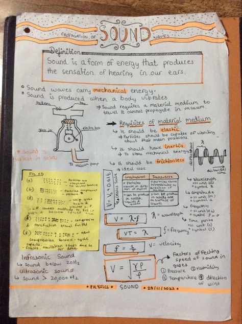 Aesthetic Notes class 9. #aesthetic #aestheticnotes #notes #notestagram #physics #science #one #page #summary #grades #class #school #study Class 9 Aesthetic Notes, Sound Notes Physics Class 9, Science Study Tips Class 9, Sound Notes Physics, Class 9 Notes Science, Class 9 Science Notes Aesthetic, Grade 9 Aesthetic, Aesthetic Notes Physics, Physics Notes Aesthetic