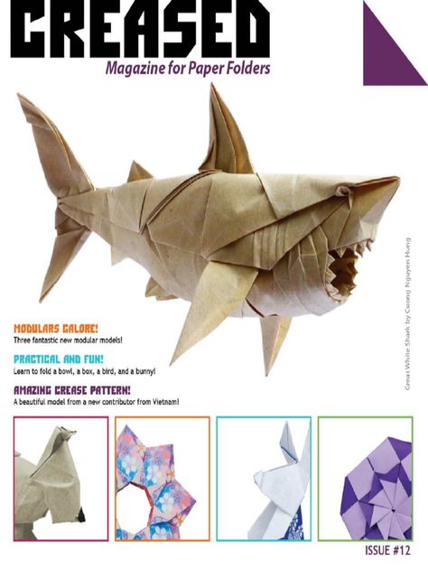 Scribd is the world's largest social reading and publishing site. Origami Shark, Origami Books, Paper Folding Crafts, Origami Paper Folding, Origami Diagrams, Creative Origami, Paper Folder, Instruções Origami, Origami Ideas