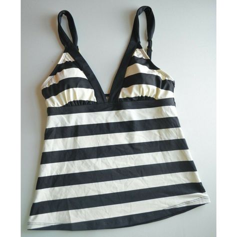 La Blanca Size 6 A Black And Ivory Striped Tankini Top With Adjustable Spaghetti Straps And Removable Pads. Nwt **Due To The Nature Of This Garment, We Do Not Accept Returns.** 84% Nylon. 16% Elastane. Hand Wash Cold. Line Dry. Do Not Bleach. Do Not Iron. 7.24 Striped Tankini, Scene Outfits, Fits Clothes, Fashion Articles, Rocker Chic, Tankini Top, Dream Clothes, Cute Tops, Black Cream