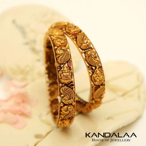 5 Grams Gold Bangles, Lakshmi Bangles Gold, Bangles Gold Design, Lakshmi Bangles, Vaddanam Designs, Antique Bangles, Gold Bangles For Women, Gold Earrings Wedding, Bangles Gold