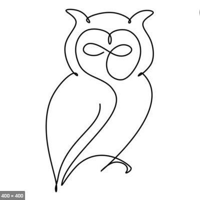 Owl Line Drawing, Owl Line Art, Owl Drawing, Wire Wall Art, Wire Knitting, Knitted Wire, Owls Drawing, Continuous Line Drawing, Doodle Art Designs