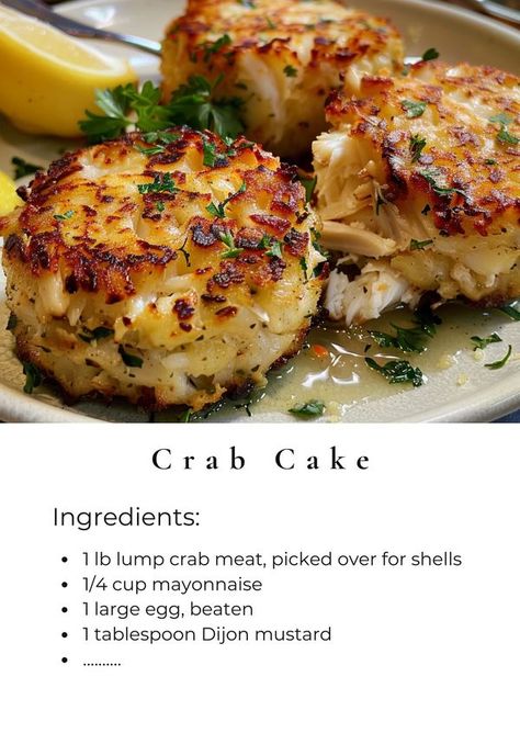 Tasty Cooking - easy & yummy | These Classic Maryland-Style Crab Cakes are the ultimate seafood treat | Facebook Crab Meat Meals, Ruth Chris Crab Cakes Recipe, Seafood Meal Ideas, Crab Cake Pasta, Fresh Crab Recipes, Imitated Crab Recipes, Easy Crab Cakes, Maryland Style Crab Cakes, Crab Cakes Recipe