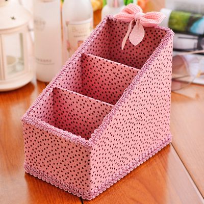 Pen Storage Diy, Diy Makeup Organizer Cardboard, Makeup Holder Organizers, Diy Stationery Organizer, Pen Holder Diy, Bow Makeup, Drawers Diy, Diy Magazine Holder, Craft Organization Diy