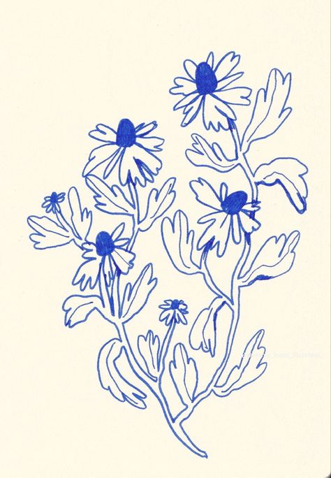 Flower Ink Sketch, Simple Flowers Sketch, Ink Illustrations Flowers, Simple Plant Illustration, Cosmos Flower Drawing Simple, Garden Aesthetic Drawing, Spring Aesthetic Drawing, Aesthetic Plants Drawing, Easy Plant Drawings