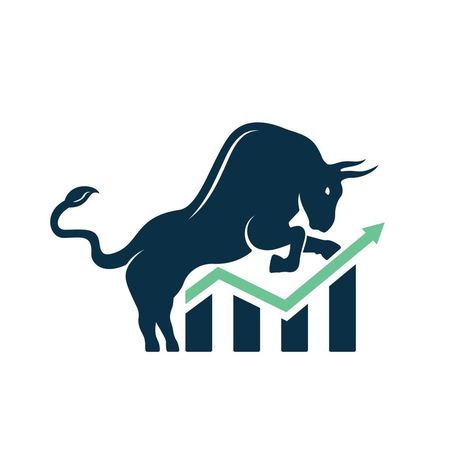 Stock Market Logo Design Ideas, Bull Stock Market Logo, Bull Trading Logo, Bull Logo Design Creative, Trade Lifestyle, Finance Logo Design, Bull Logo Design, Bar Logo Design, Taurus Bull Tattoos