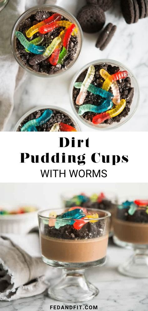 We are bringing it back old-school this week with one of my childhood Halloween favorites - Dairy-Free Dirt Worm Pudding. Coconut-based chocolate pudding is topped with crushed gluten free chocolate cookies and gummy worms for a treat that is equal parts spooky and sweet! Childhood Halloween, Dirt Pudding Cups, Gluten Free Chocolate Cookies, Dirt Pudding, Gluten Free Dairy Free Dessert, Easy Gluten Free Desserts, Gummy Worms, Gluten Free Desserts Recipes, Entertaining Recipes