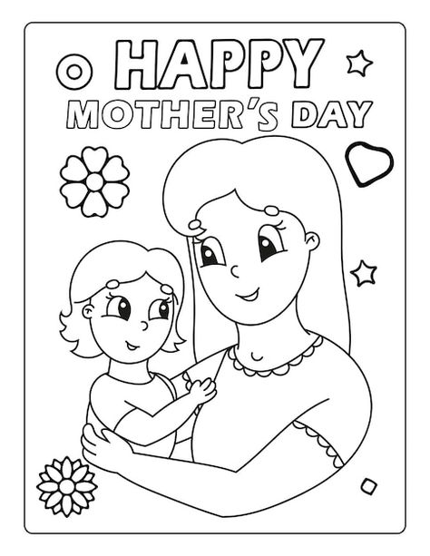 Colouring Pages Free Printable, Mom Coloring Pages, Easy Mother's Day Crafts, Mothers Day Coloring Pages, Mother's Day Printables, Mothersday Cards, Flowers For Mom, Mother's Day Activities, Mother's Day Greeting Cards