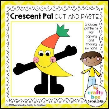 Preschool Shapes, Activities Kindergarten, Shapes Preschool, Crescent Shape, Shape Crafts, Construction Paper, Cut And Paste, Kid Spaces, Yearbook