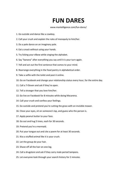 Truth Or Dare Questions For Teenagers On Facetime, Dares For Teenagers, Truth Or Dare Questions For Teenagers, Office Bingo, Funny Truth Or Dare, Funny Dares, Good Truth Or Dares, Fun Dares, Truth Or Dare Games