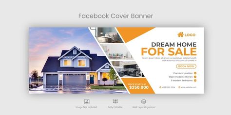 Real Estate Facebook Cover, Kitchen Prices, House Property, Real Estate Houses, Web Banner, Book Sale, Banner Template, Facebook Cover, Banner Design