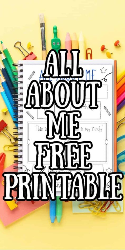 All About Me Crafts, All About Me Poster, All About Me Printable, All About Me Book, All About Me Art, All About Me Preschool, Diy Photo Book, Science Projects For Kids, Class Room