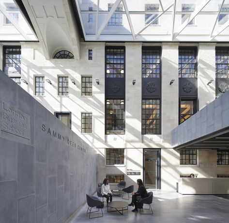 Image 2 of 36 from gallery of London Business School, The Sammy Ofer Centre / Sheppard Robson. Photograph by Hufton + Crow Old Marylebone Town Hall, Marylebone Town Hall, London Business School, London School, London Interior, Vision Board Pictures, Facade Lighting, School Campus, Neo Classic