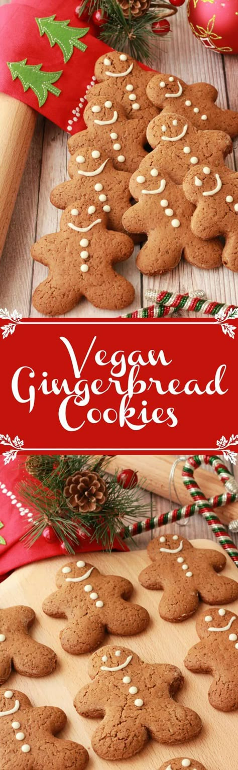 Banana Diaries, Gluten Free Gingerbread Cookies, Vegan Gingerbread Cookies, Vegan Cookie Recipes, Healthy Vegan Dessert, Vegan Christmas Cookies, Cheesecake Vegan, Gluten Free Gingerbread, Vegan Gingerbread