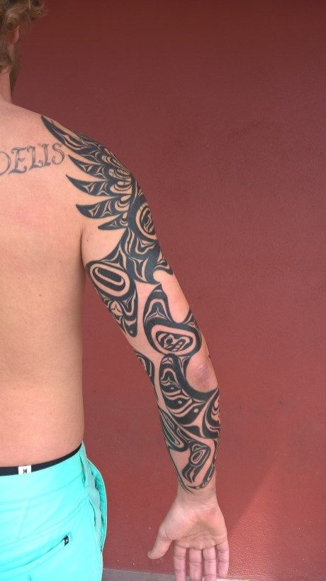 Tatouage Haida, Ornate Tattoo, Haida Tattoo, Armband Tattoos, Haida Art, Native Art, Armband Tattoo, Polynesian Tattoo, Tatting