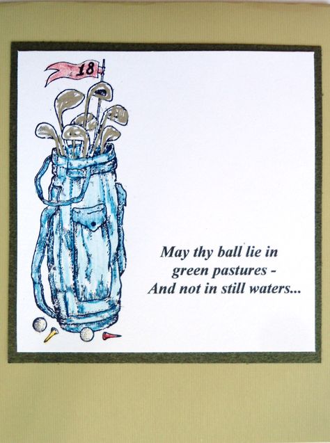 Golf Themed Greeting Cards, Happy Birthday Golfer Funny, Golfers Birthday, Golf Artwork, Birthday Golf, Golf Birthday Cards, Men Cards, Golf Cards, Man Cards