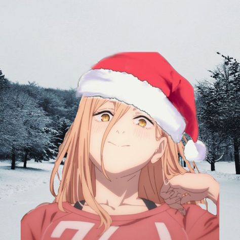 power icons Chainsaw Man Christmas, Christmas Pfp, Fate Anime Series, Chainsaw Man, Matching Pfp, Chainsaw, Aesthetic Anime, Anime, Christmas