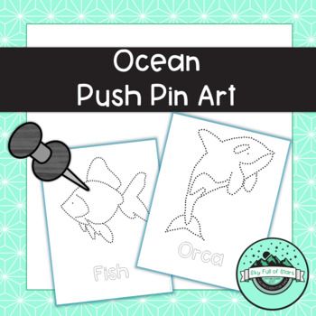 Ocean Push Pin Art - 11 designs #stockupsalePerfect independent activity for fine motor practice during centers rotations, inside recess, or as part of a morning work routine.  My students look forward to working on a picture that follows our theme for the week. Push Pin Fine Motor Activities Free, Push Pin Art Template Free Printable, Morning Work Routine, Push Pin Art, Fine Motor Practice, Center Rotations, Morning Basket, Ocean Unit, Independent Activities